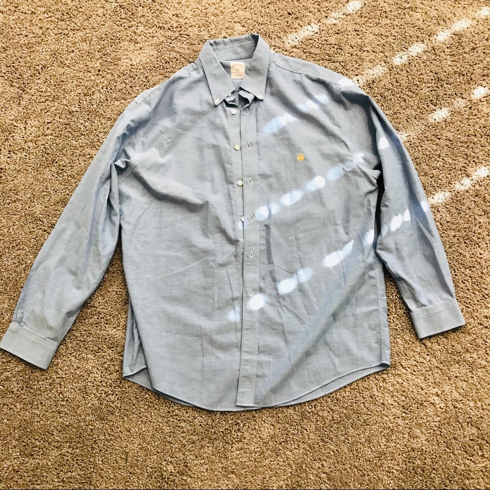 Brooks Brothers Blue Button Up Down Dress Shirt